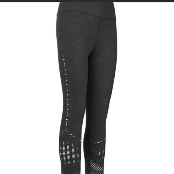 Athleta Women's Small Halasana Seamless 7/8 Leggings Tight Charcoal Gray Active - Picture 5 of 10